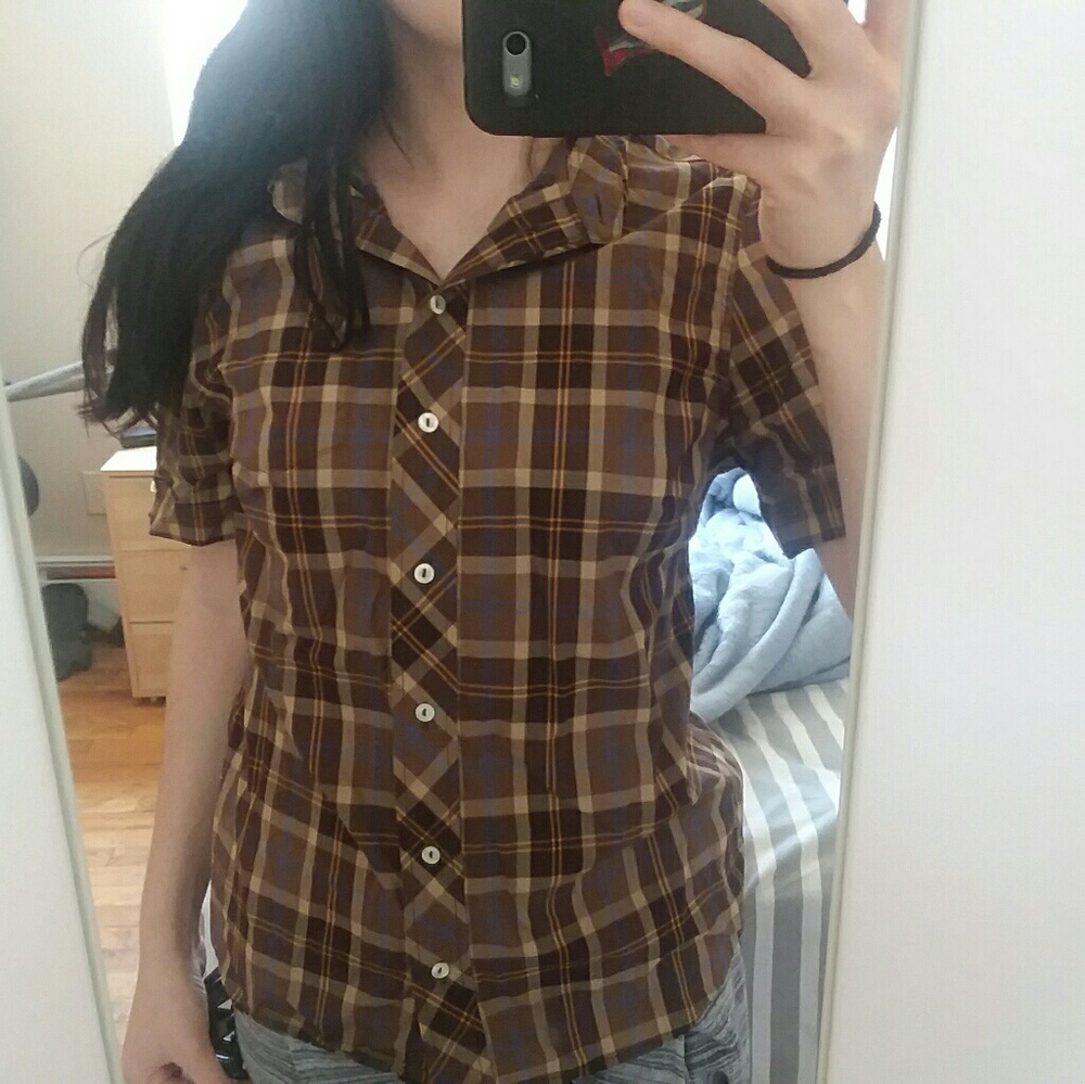 Fred Perry button down plaid shirt